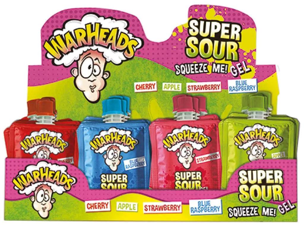 Warheads Tongue Sour Gel Display 32 pcs